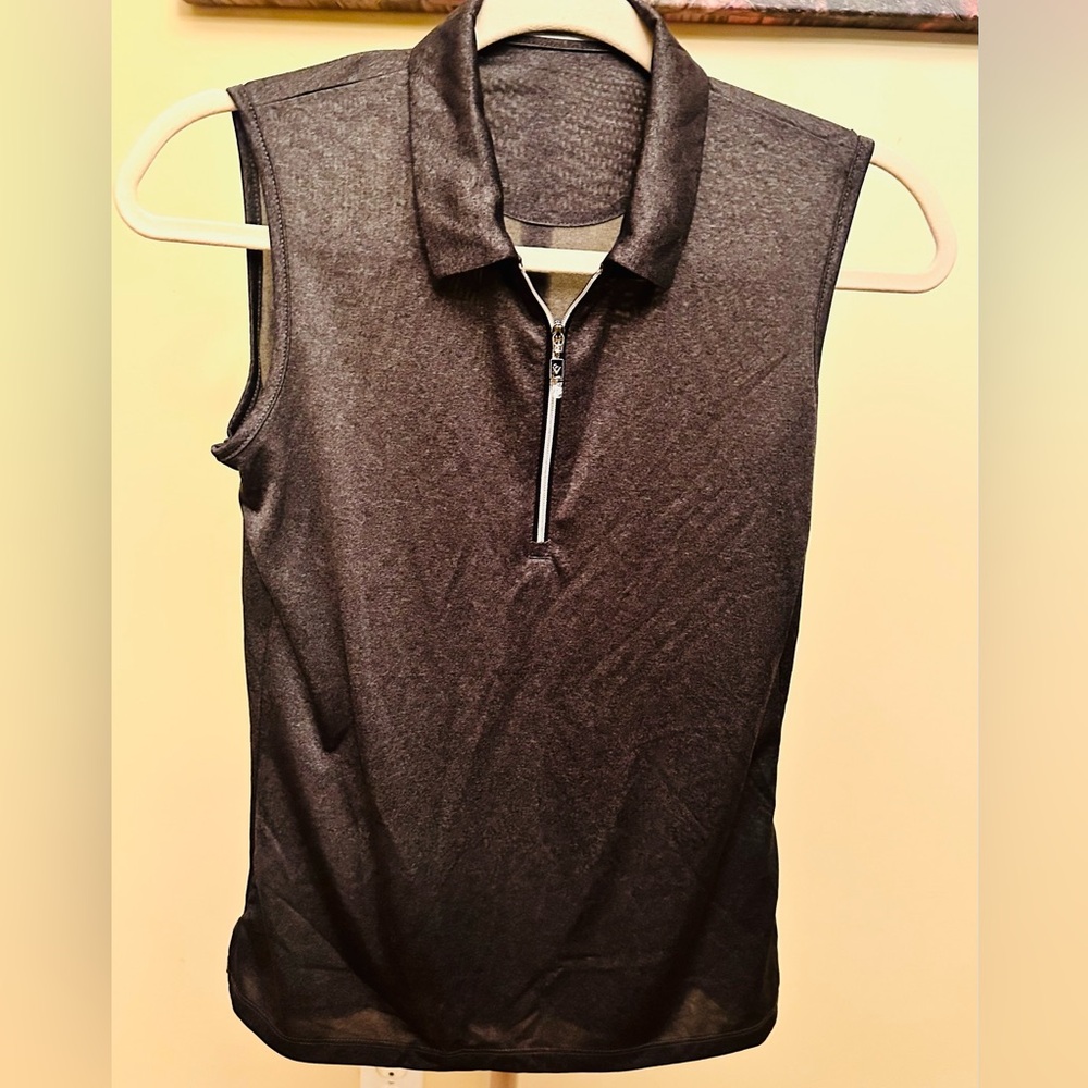 Women’s Calloway Sleeveless Golf Shirt Heather Gray Sz Small